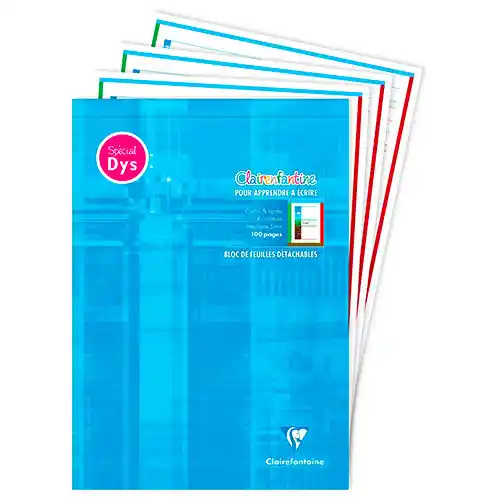 Blok DYS A4 met 100 vellen, regelafstand 5 mm, blauw | Clairefontaine Blok DYS A4 met 100 vellen, regelafstand 5 mm, blauw | Clairefontaine